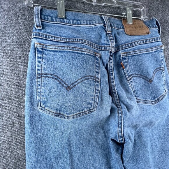 VTG Levi’s Orange Tab Women Size 10 Med Cotton Spandex Denim Jeans Slim Tapered - Picture 4 of 16